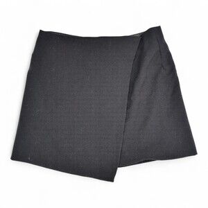 Calliope Black Wrap Mini Skirt Size M